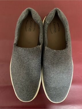 George Men's Grey Felt Slip-On Sneakers